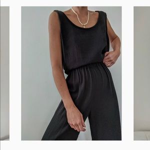 Na Nin Marni Waffled Cotton Tank - Faded Black